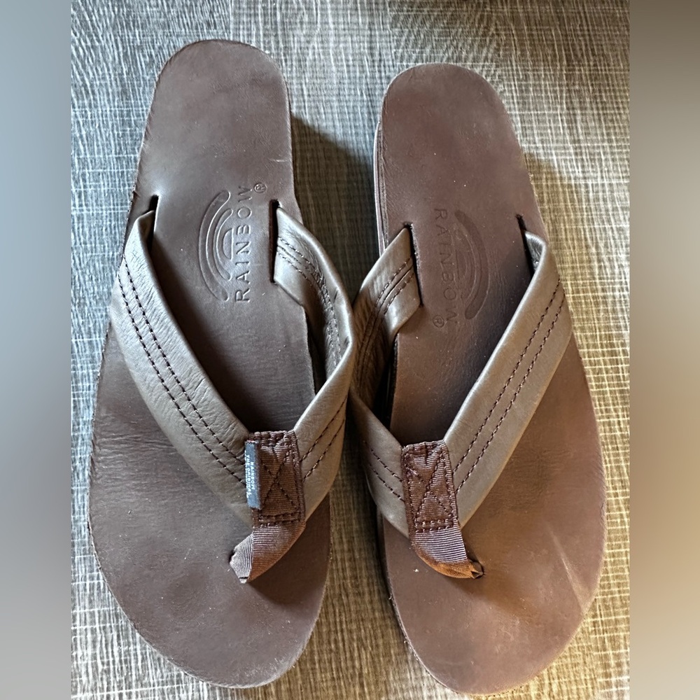 Rainbow flip flop sandals - New with tags